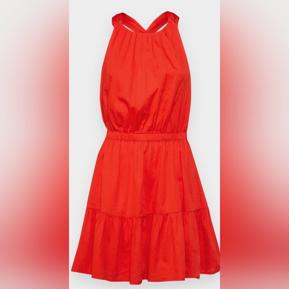 GAP Twist-Back Mini Vibrant Red Halter Dress Size: XXL NWOT